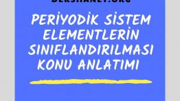 8.Sınıf Fen Bilimleri Elementlerin sınıflandırması ve Özellikleri