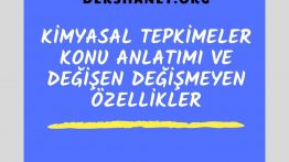 8. Sınıf Fen Bilimleri Kimyasal Tepkimeler Konu Anlatımı